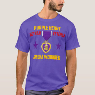 Lila Herz Vietnam Veteran Freiheit  T-Shirt