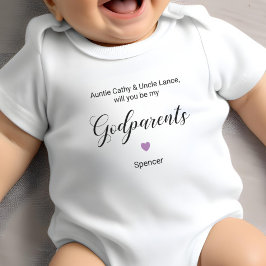 Lila Herz wirst du mein Vorschlag der Eltern sein Baby Strampler