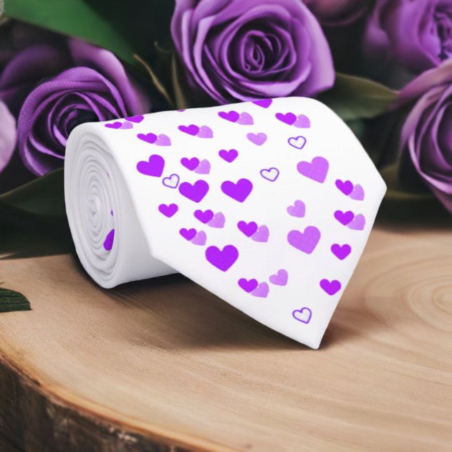 Lila Herzcluster Krawatte (Von Creator hochgeladen)