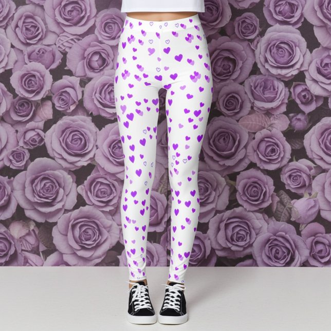 Lila Herzcluster Leggings (Von Creator hochgeladen)