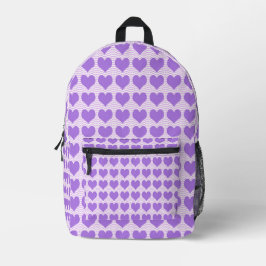 Lila Herzen Bedruckter Rucksack