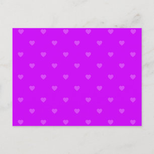 Lila-Herzen-Muster Postkarte