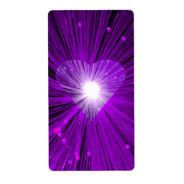 Lila Herzetikett (Vorne)