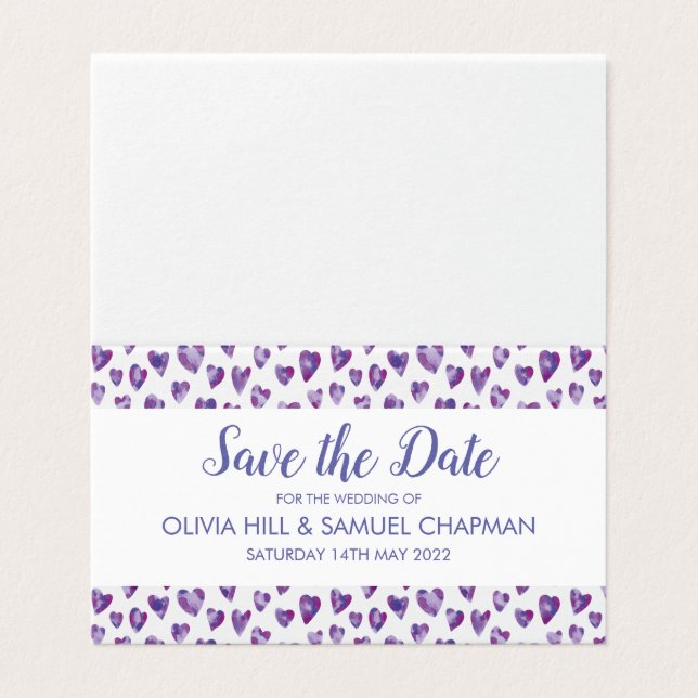 Lila Herzfarbe (Außenseite Aufgefaltet)