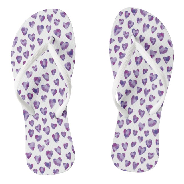 Lila Herzfarbe Flip Flops (Fußbett)