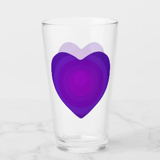 Lila Herzglas Glas