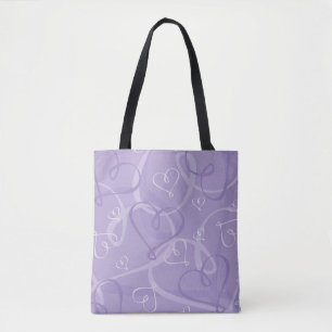 Lila Herzmuster Tasche