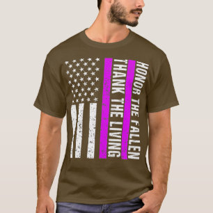 Lila Herztag Militärische Veteran Amerikaner Lila T-Shirt