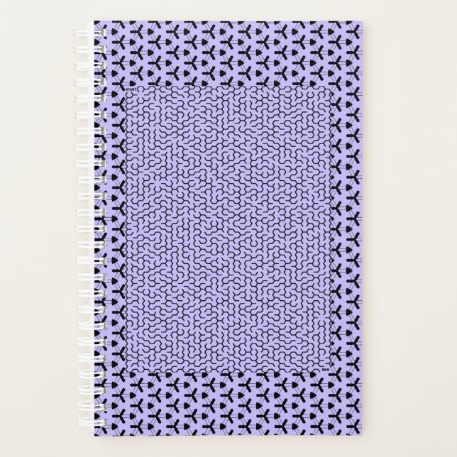 Lila Hexagon Maze Planer (Vorderseite)