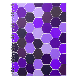 Lila Hexagon-Quiltmuster-Notebook Notizblock