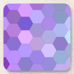 lila Hexagon-Untersetzer-Set Getränkeuntersetzer