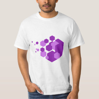 💜 Lila Hexagons Grafik-T - Shirt