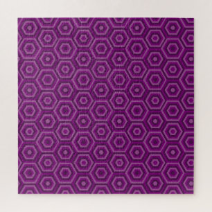 Lila Hexagons-Jigsaw-Puzzle