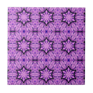 lila Hexagramm Fliese
