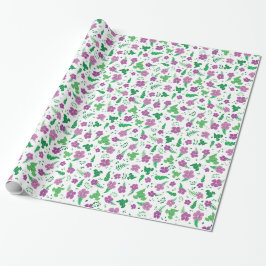 Lila Hibiskus Geschenkpapier