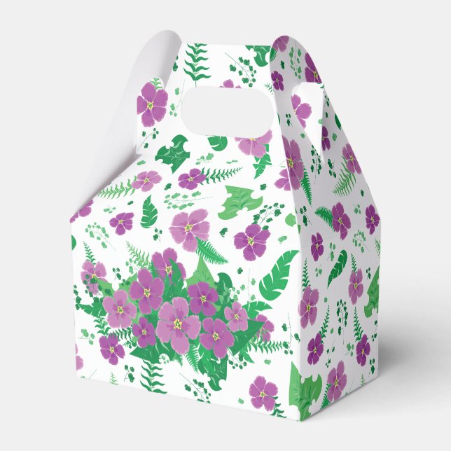 Lila Hibiskus Geschenkschachtel (Rückseite)