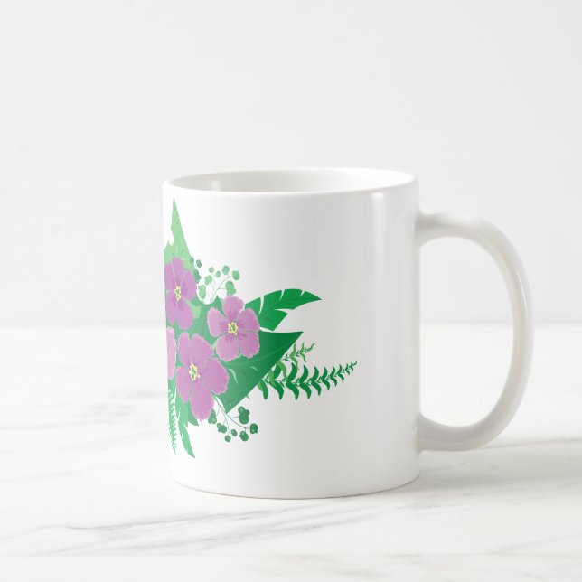 Lila Hibiskus Kaffeetasse (Rechts)