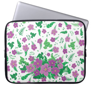Lila Hibiskus Laptopschutzhülle