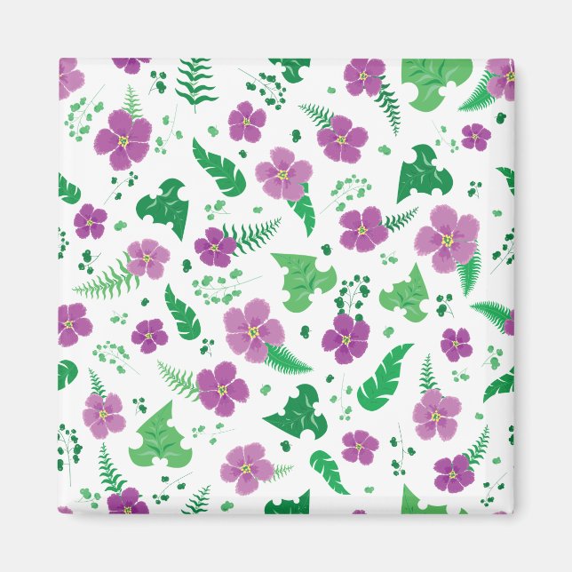 Lila Hibiskus Magnet (Vorne)