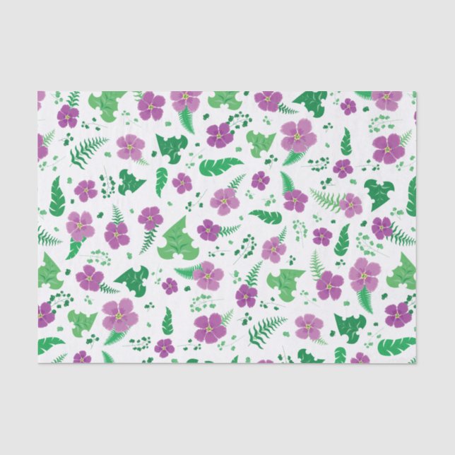 Lila Hibiskus Seidenpapier (Vorderseite)