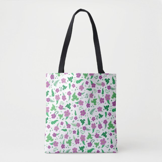 Lila Hibiskus Tasche (Vorderseite)