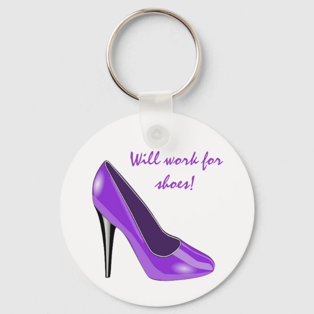 Lila High Heel Shoel Schlüsselanhänger (Vorderseite)