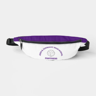 Lila High School Volleyballspieler Personalisiert Bauchtasche