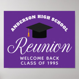 Lila High School Wiedersehen Custom Alumni willkom Poster