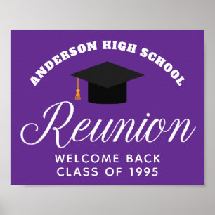 Lila High School Wiedersehen Custom Alumni willkom Poster