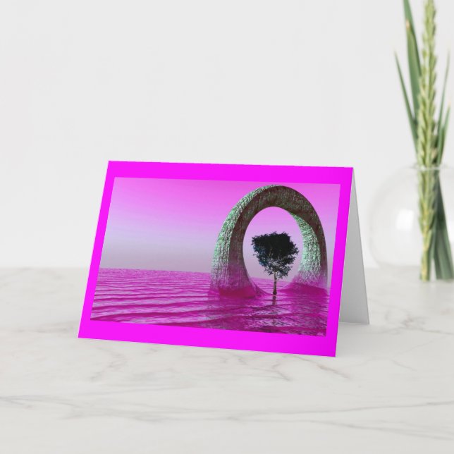 lila Himmel Karte (Vorderseite)