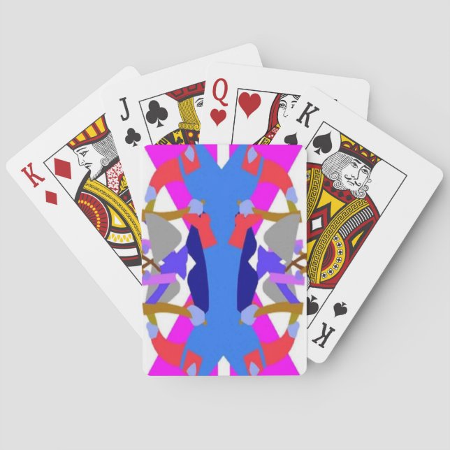 Lila, himmelblaues afrozentrisches Design Spielkarten (Rückseite)