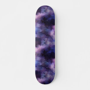 Lila Himmelsgalaxie Nacht Himmel Skateboard