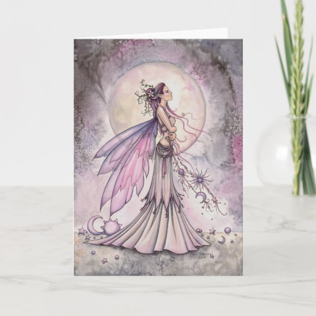 Lila Himmelsmarine Fantasie Kunst, Dichtung und Mu Karte (Vorderseite)