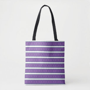 Lila Hintergrund der weißen Streifen geometrisches Tasche
