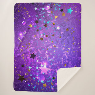 Lila Hintergrund mit Sternen Sherpadecke