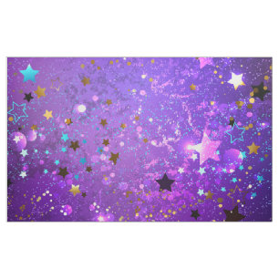 Lila Hintergrund mit Sternen Stoff