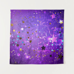 Lila Hintergrund mit Sternen Wandteppich