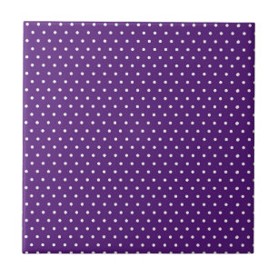 Lila Hintergrund Weißer Punkt Eleganter Polka Dot Fliese