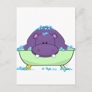 Lila_Hippo_Bath.png Postkarte