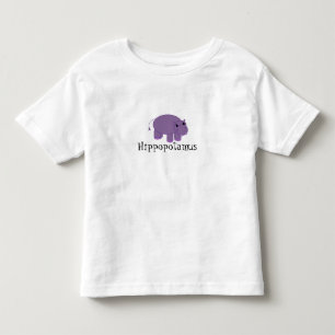 Lila Hippopotamus Kleinkind T-shirt
