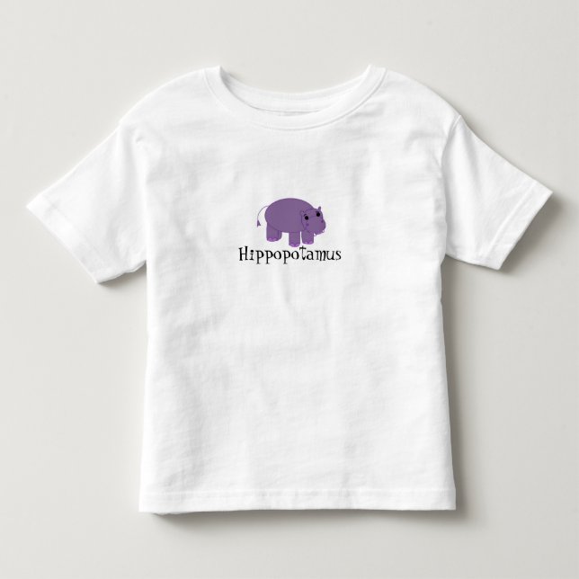 Lila Hippopotamus Kleinkind T-shirt (Vorderseite)