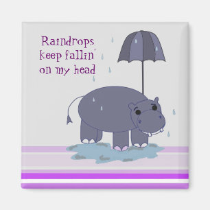 Lila Hippopotamus Magnet