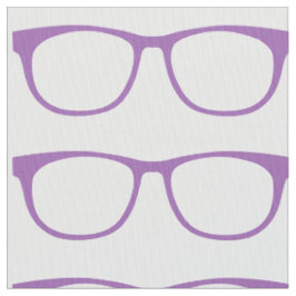 Lila Hipster Geek Glasses Fabric Stoff