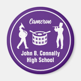 Lila Hochschule - Marschband Personalisiert Magnet