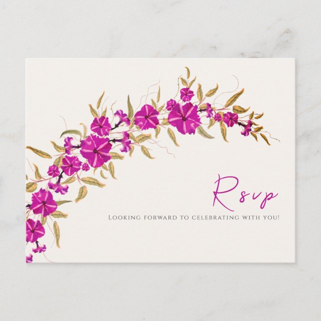 Lila Hochzeit des Wilden Trumpeten Weingarten Postkarte (Vorderseite)