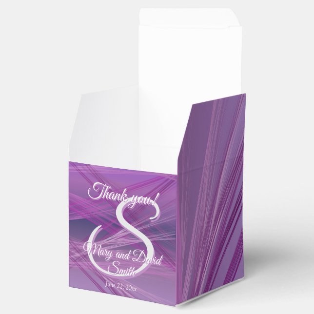 Lila Hochzeit Geschenkschachtel (Geöffnet)