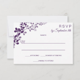 Lila Hochzeit Kleine UAWG / Postkarte beantworten 