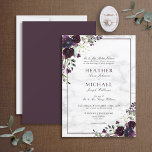 Lila Hochzeit mit  Blume Einladung<br><div class="desc">Wenn Sie eine formelle Affäre haben und für Ihre Veranstaltung klassische Einladungstexte gewollt haben, haben Sie vielleicht entdeckt, dass die Vorlagen in den meisten Designs auf Zazzle sich an moderne informelle Sprache anpassen und die Typenfelder an Ihre Veranstaltung nicht besonders gut funktionieren. Hier kommt dieses Design ins Spiel. Das hübsche...</div>