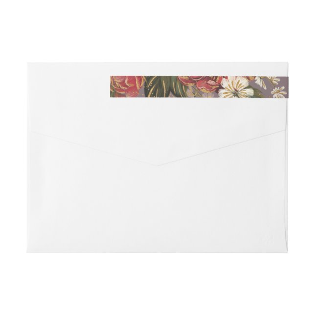 Lila Hochzeit mit rosa blütenfarbenem Rosa (Rückseite)