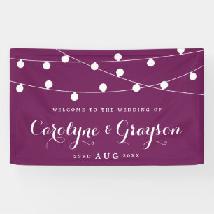 Lila Hochzeit mit weißer, weißer, weißer Fairy Banner